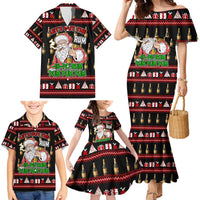 Santa Claus Christmas Family Matching Mermaid Dress and Hawaiian Shirt Xmas Holiday Patterns - Wonder Print Shop