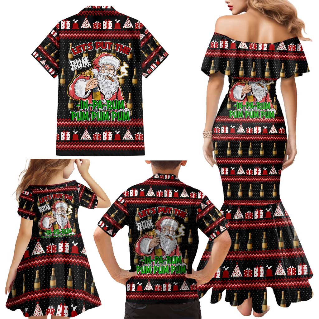 Santa Claus Christmas Family Matching Mermaid Dress and Hawaiian Shirt Xmas Holiday Patterns - Wonder Print Shop