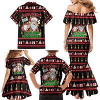 Santa Claus Christmas Family Matching Mermaid Dress and Hawaiian Shirt Xmas Holiday Patterns - Wonder Print Shop