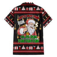 Santa Claus Christmas Family Matching Off The Shoulder Long Sleeve Dress and Hawaiian Shirt Xmas Holiday Patterns - Wonder Print Shop