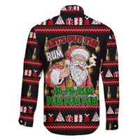 Santa Claus Christmas Family Matching Off The Shoulder Long Sleeve Dress and Hawaiian Shirt Xmas Holiday Patterns - Wonder Print Shop