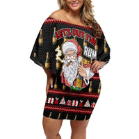 Santa Claus Christmas Family Matching Off Shoulder Short Dress and Hawaiian Shirt Xmas Holiday Patterns - Wonder Print Shop
