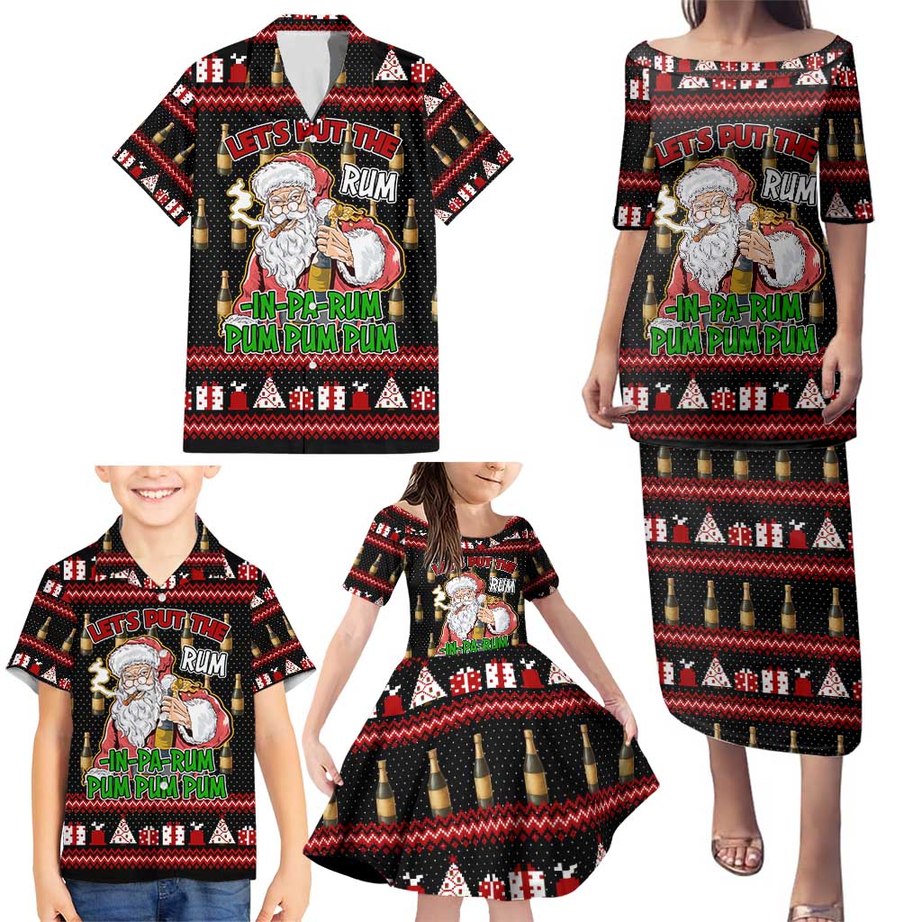 Santa Claus Christmas Family Matching Puletasi and Hawaiian Shirt Xmas Holiday Patterns - Wonder Print Shop