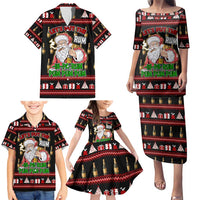 Santa Claus Christmas Family Matching Puletasi and Hawaiian Shirt Xmas Holiday Patterns - Wonder Print Shop