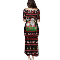 Santa Claus Christmas Family Matching Puletasi and Hawaiian Shirt Xmas Holiday Patterns - Wonder Print Shop
