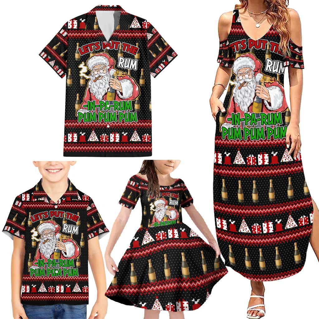 Santa Claus Christmas Family Matching Summer Maxi Dress and Hawaiian Shirt Xmas Holiday Patterns - Wonder Print Shop