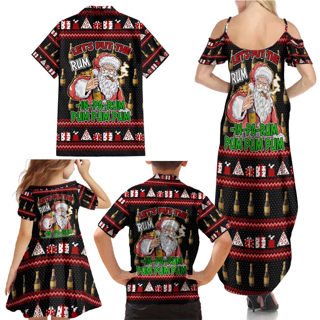 Santa Claus Christmas Family Matching Summer Maxi Dress and Hawaiian Shirt Xmas Holiday Patterns - Wonder Print Shop