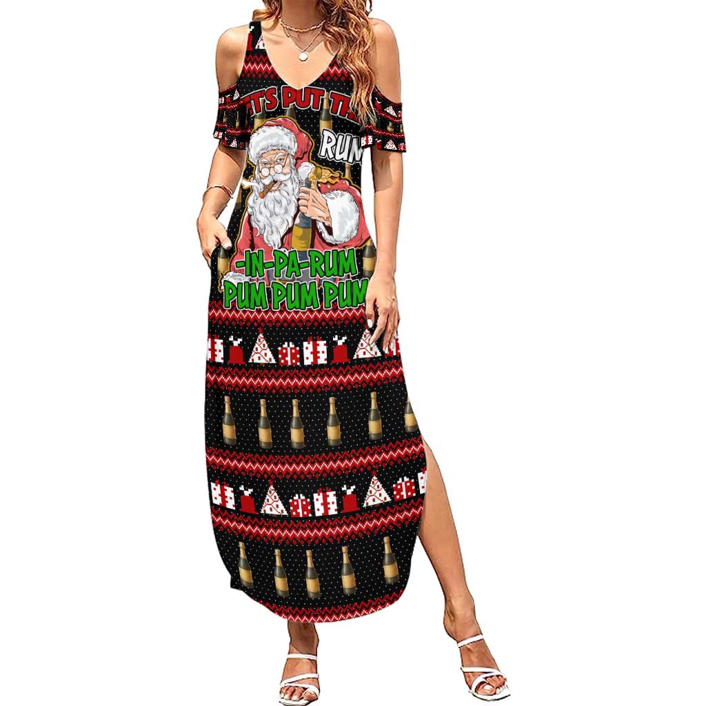 Santa Claus Christmas Family Matching Summer Maxi Dress and Hawaiian Shirt Xmas Holiday Patterns - Wonder Print Shop
