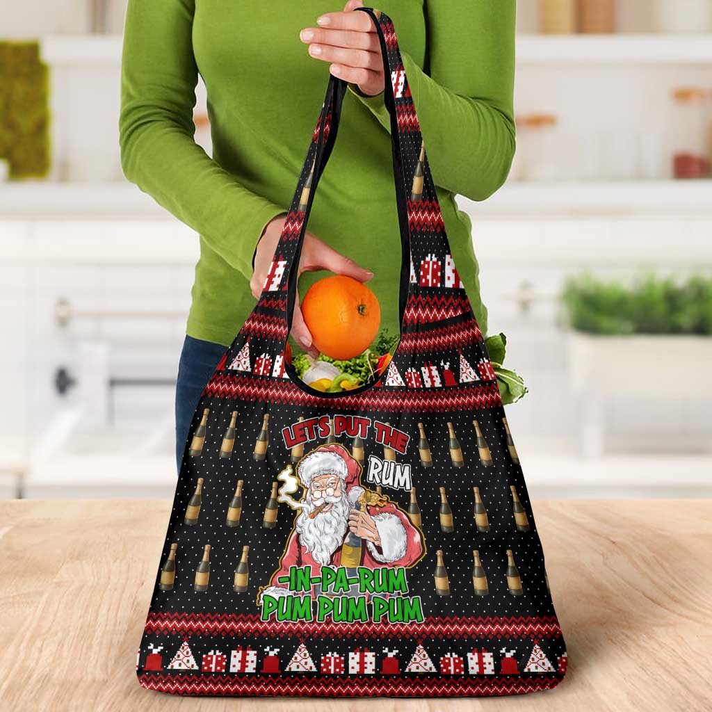 Santa Claus Christmas Grocery Bag Xmas Holiday Patterns - Wonder Print Shop