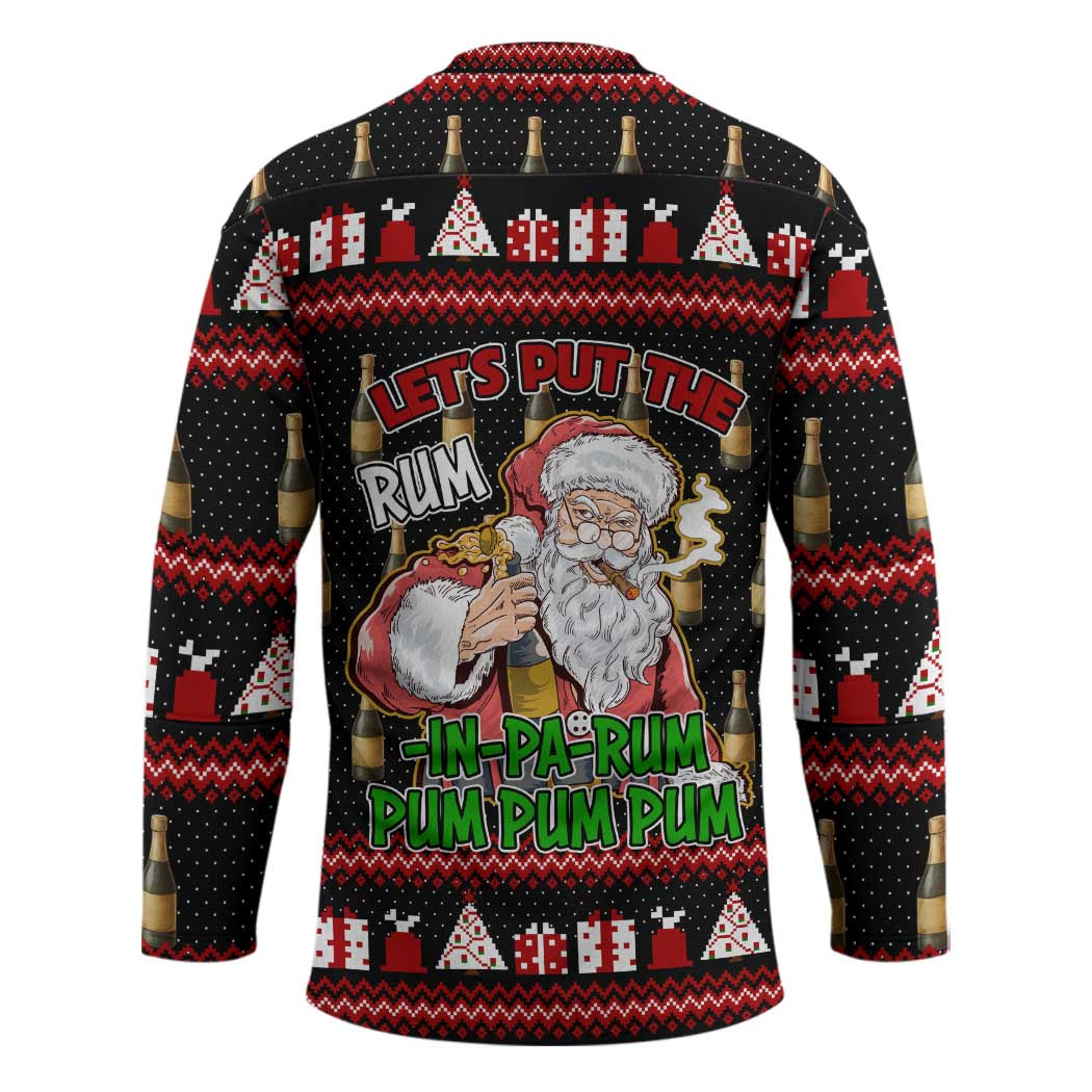 Santa Claus Christmas Hockey Jersey Xmas Holiday Patterns - Wonder Print Shop