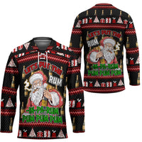 Santa Claus Christmas Hockey Jersey Xmas Holiday Patterns - Wonder Print Shop