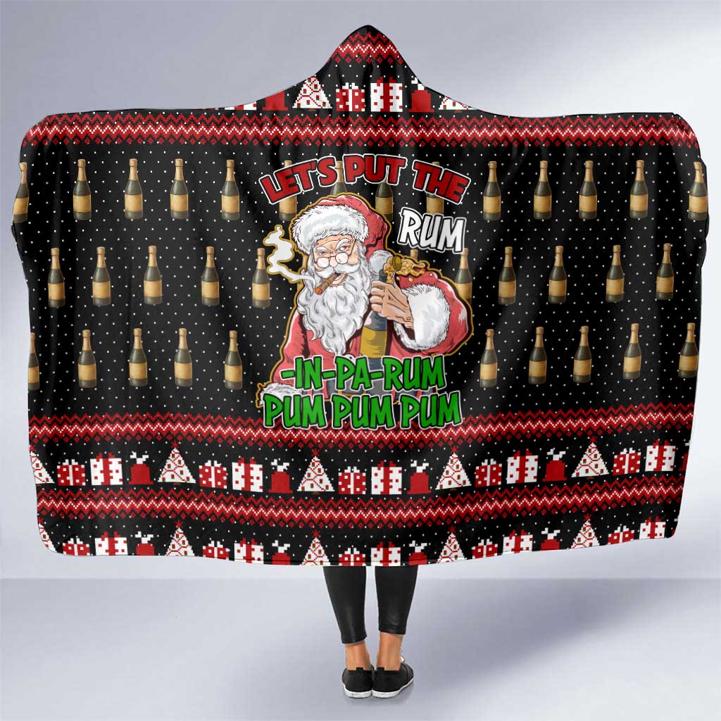 Santa Claus Christmas Hooded Blanket Xmas Holiday Patterns - Wonder Print Shop