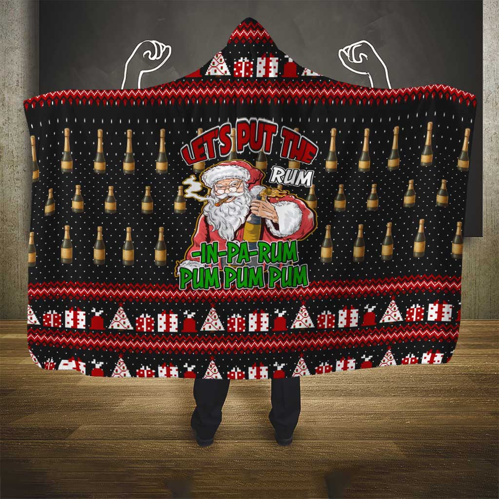 Santa Claus Christmas Hooded Blanket Xmas Holiday Patterns - Wonder Print Shop