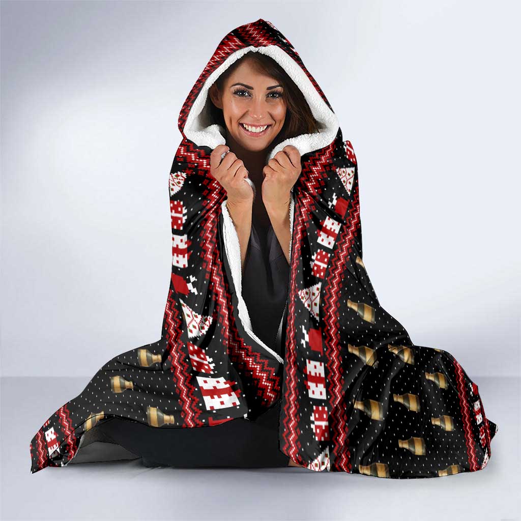 Santa Claus Christmas Hooded Blanket Xmas Holiday Patterns - Wonder Print Shop