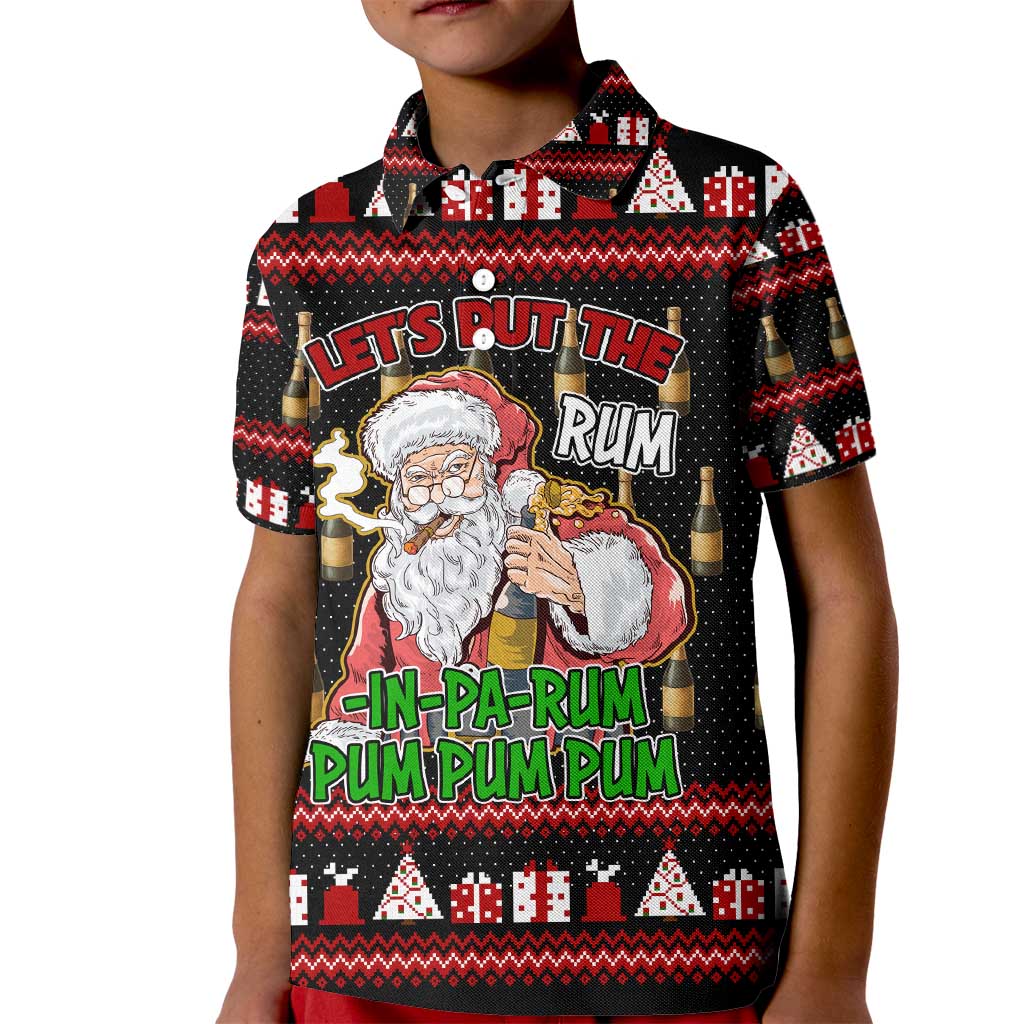 Santa Claus Christmas Kid Polo Shirt Xmas Holiday Patterns - Wonder Print Shop