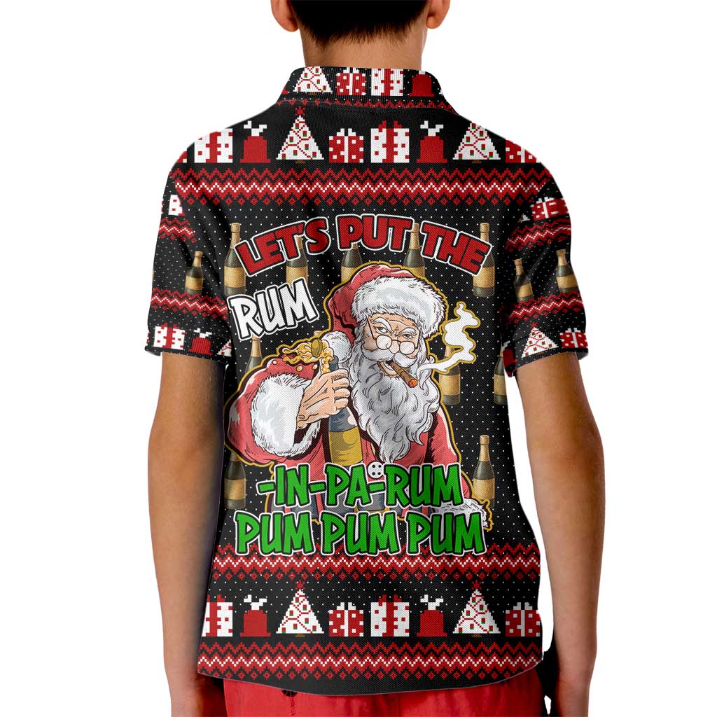 Santa Claus Christmas Kid Polo Shirt Xmas Holiday Patterns - Wonder Print Shop