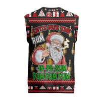 Santa Claus Christmas Knitted V-Neck Vest Xmas Holiday Patterns - Wonder Print Shop