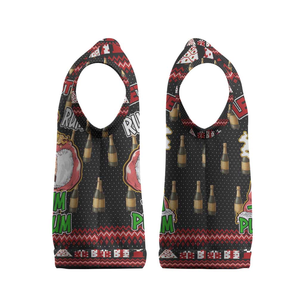 Santa Claus Christmas Knitted V-Neck Vest Xmas Holiday Patterns - Wonder Print Shop