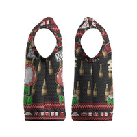 Santa Claus Christmas Knitted V-Neck Vest Xmas Holiday Patterns - Wonder Print Shop