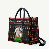 Santa Claus Christmas Leather Bag Xmas Holiday Patterns - Wonder Print Shop
