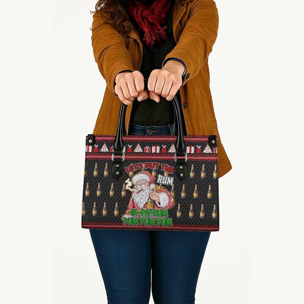 Santa Claus Christmas Leather Bag Xmas Holiday Patterns - Wonder Print Shop