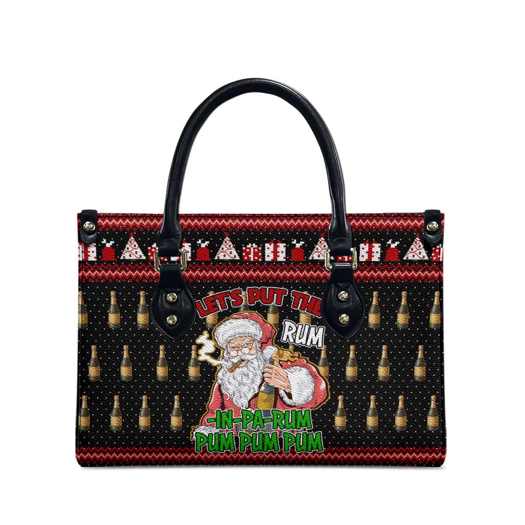 Santa Claus Christmas Leather Bag Xmas Holiday Patterns - Wonder Print Shop