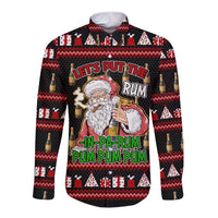 Santa Claus Christmas Long Sleeve Button Shirt Xmas Holiday Patterns - Wonder Print Shop