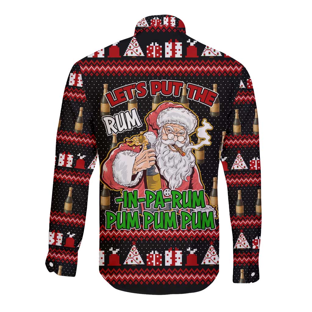 Santa Claus Christmas Long Sleeve Button Shirt Xmas Holiday Patterns - Wonder Print Shop