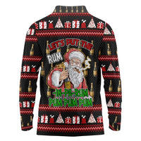 Santa Claus Christmas Long Sleeve Polo Shirt Xmas Holiday Patterns - Wonder Print Shop