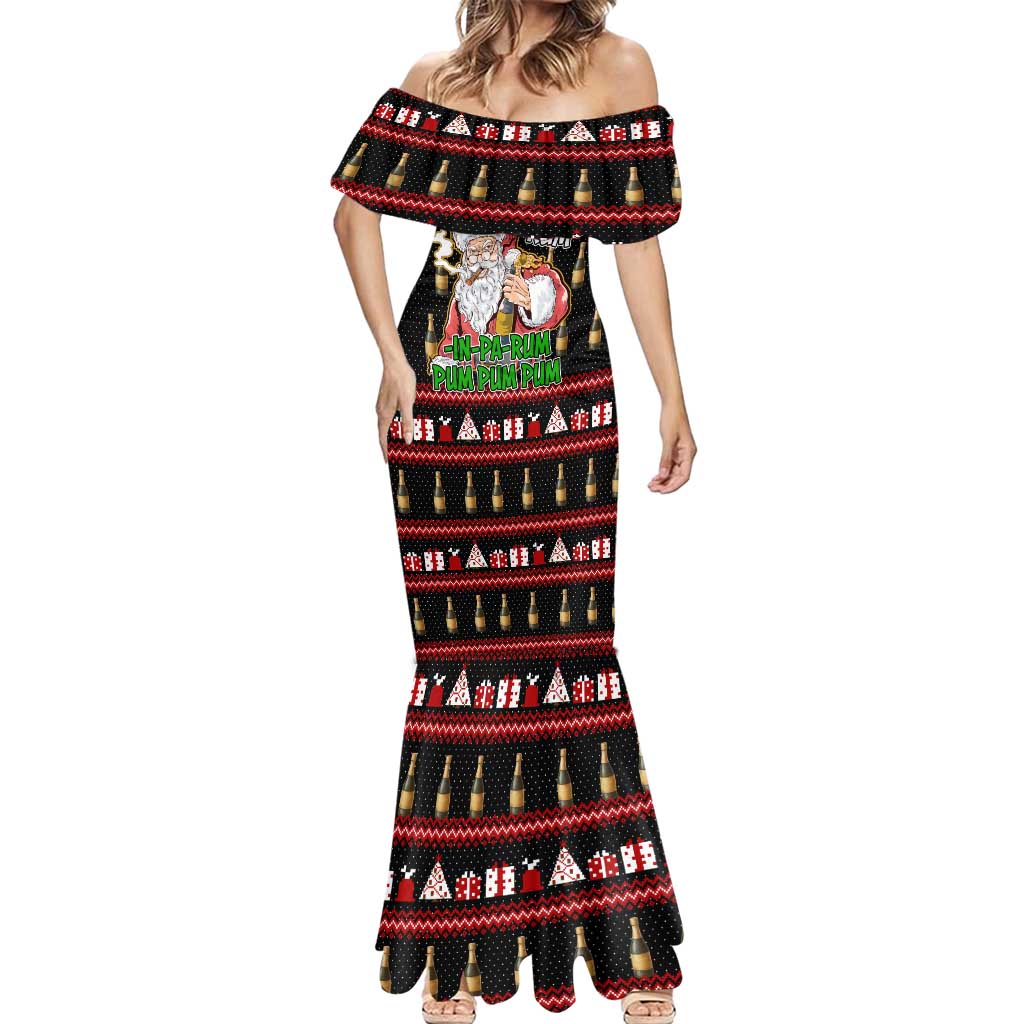 Santa Claus Christmas Mermaid Dress Xmas Holiday Patterns - Wonder Print Shop