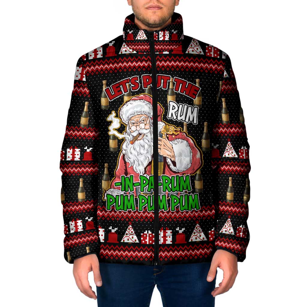 Santa Claus Christmas Padded Jacket Xmas Holiday Patterns - Wonder Print Shop