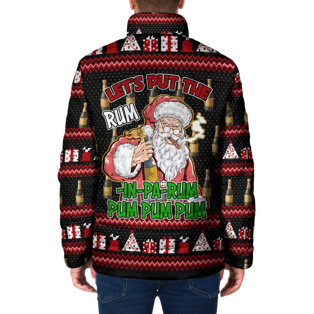 Santa Claus Christmas Padded Jacket Xmas Holiday Patterns - Wonder Print Shop
