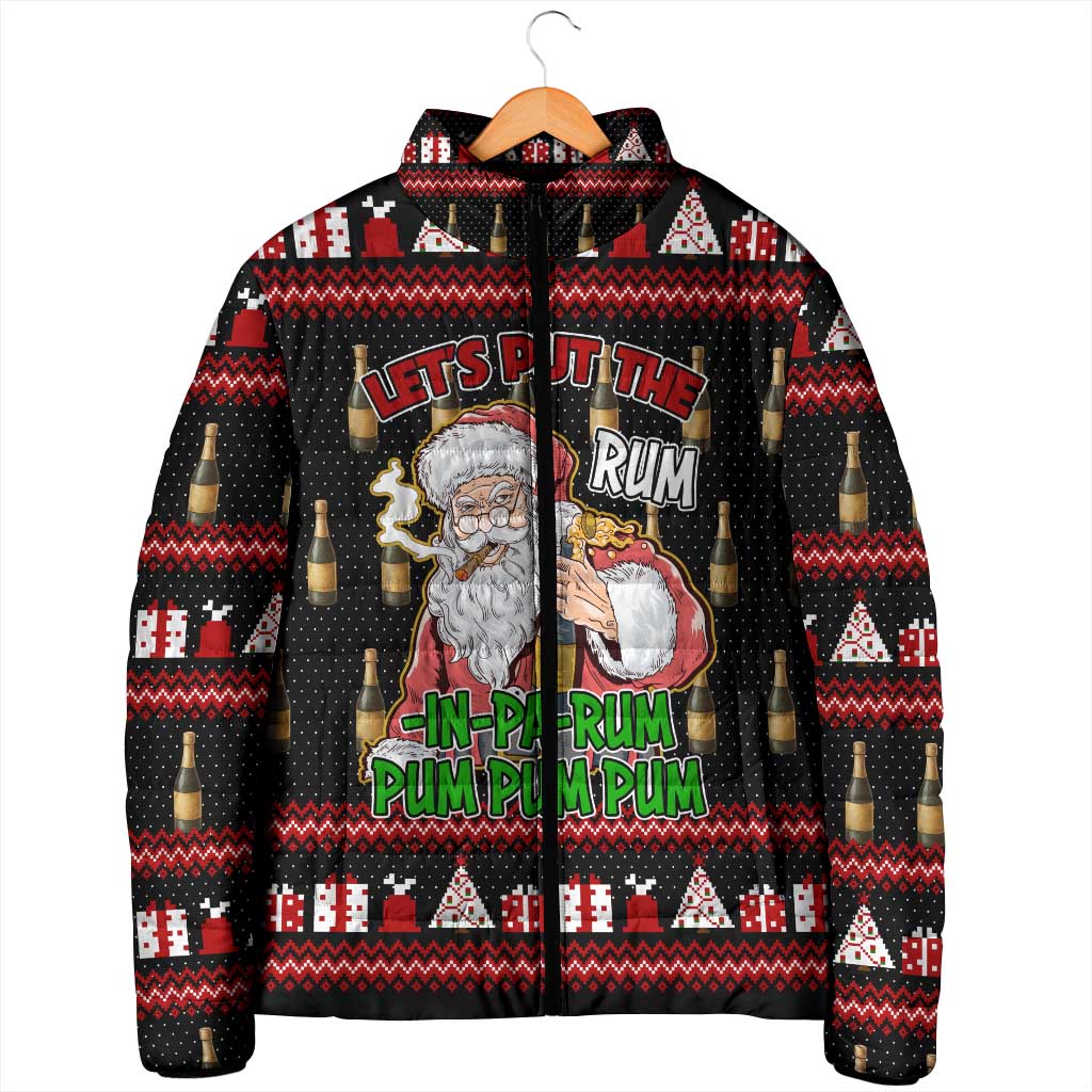 Santa Claus Christmas Padded Jacket Xmas Holiday Patterns - Wonder Print Shop