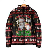 Santa Claus Christmas Padded Jacket Xmas Holiday Patterns - Wonder Print Shop