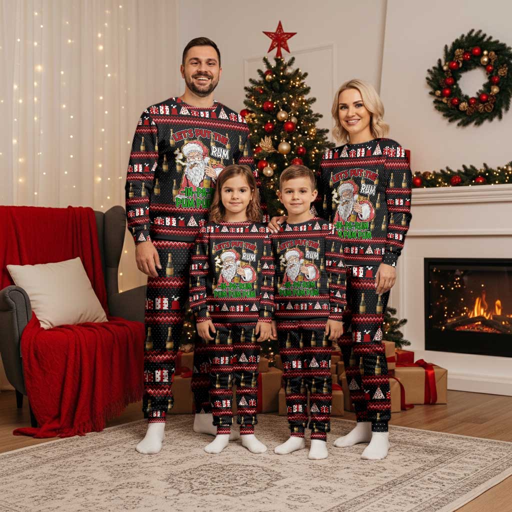 Santa Claus Christmas Pajama Set Xmas Holiday Patterns - Wonder Print Shop