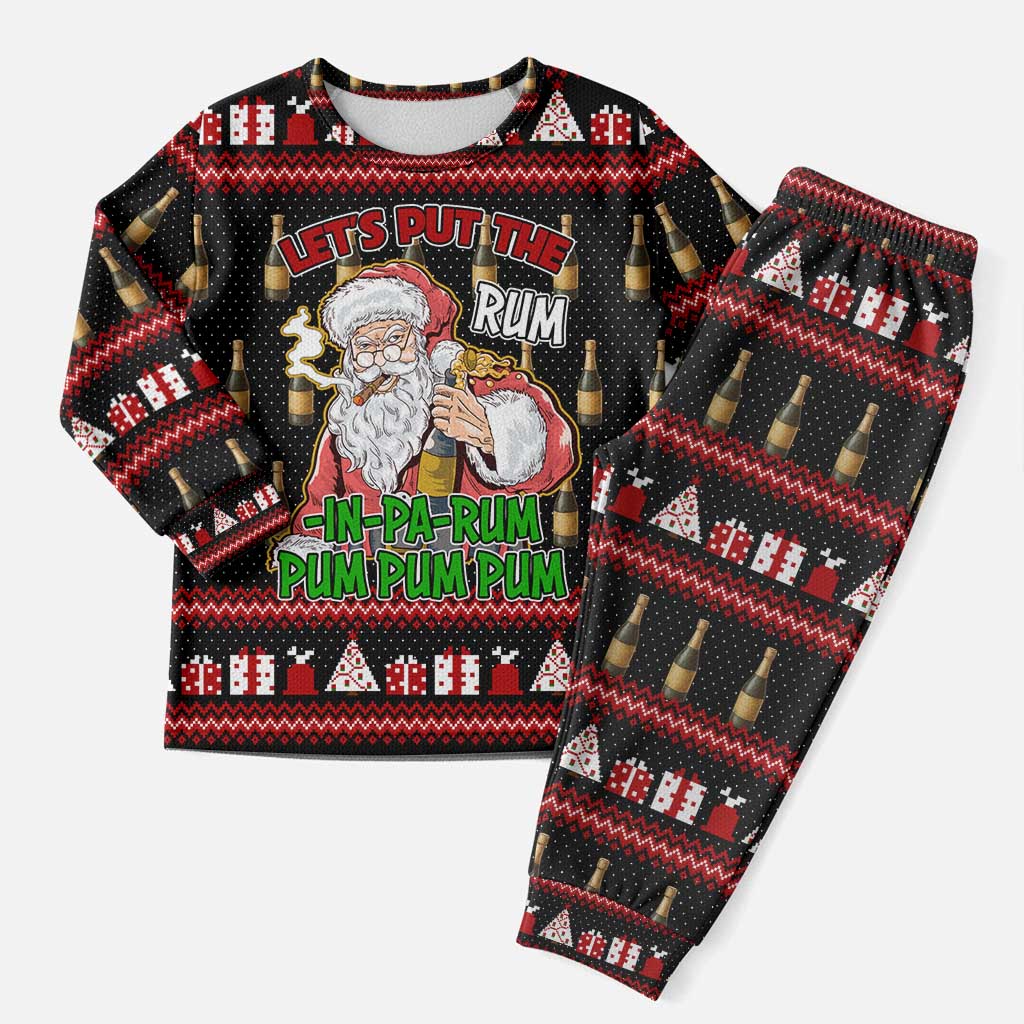 Santa Claus Christmas Pajama Set Xmas Holiday Patterns - Wonder Print Shop