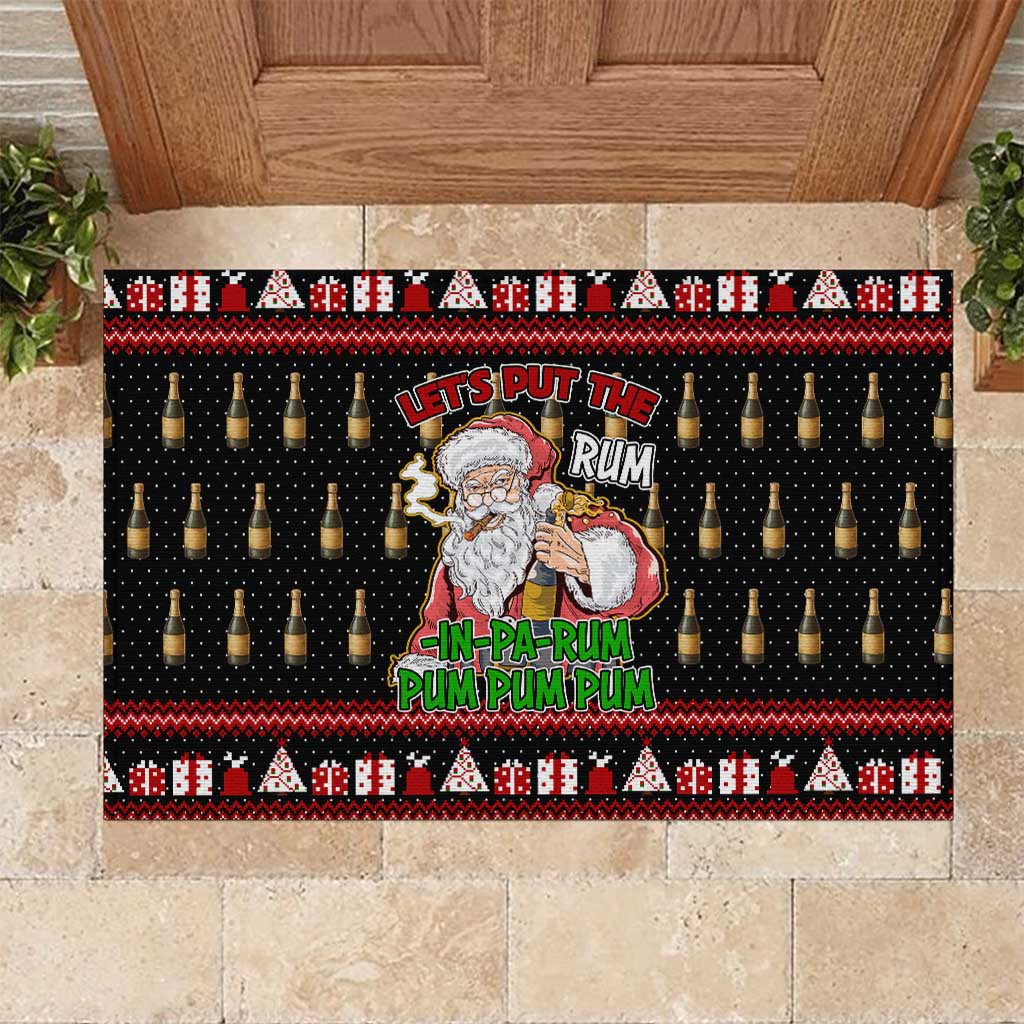 Santa Claus Christmas Rubber Doormat Xmas Holiday Patterns - Wonder Print Shop