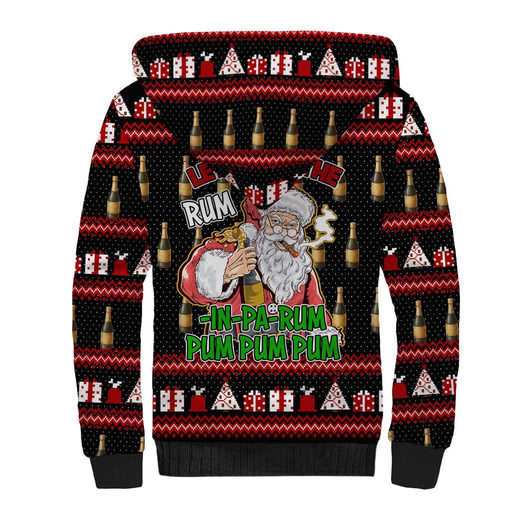 Santa Claus Christmas Sherpa Hoodie Xmas Holiday Patterns - Wonder Print Shop