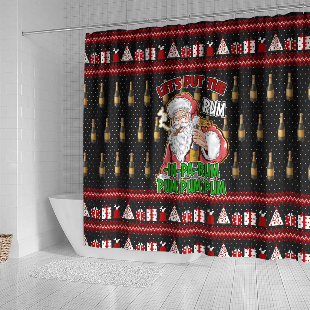 Santa Claus Christmas Shower Curtain Xmas Holiday Patterns - Wonder Print Shop