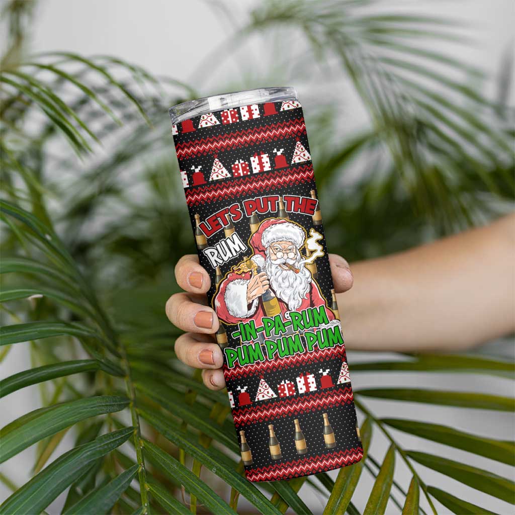 Santa Claus Christmas Skinny Tumbler Xmas Holiday Patterns - Wonder Print Shop