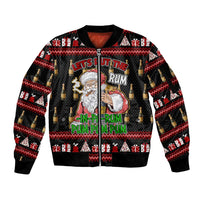 Santa Claus Christmas Sleeve Zip Bomber Jacket Xmas Holiday Patterns - Wonder Print Shop
