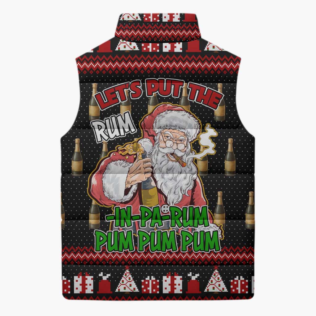 Santa Claus Christmas Sleeveless Puffer Jacket Xmas Holiday Patterns - Wonder Print Shop