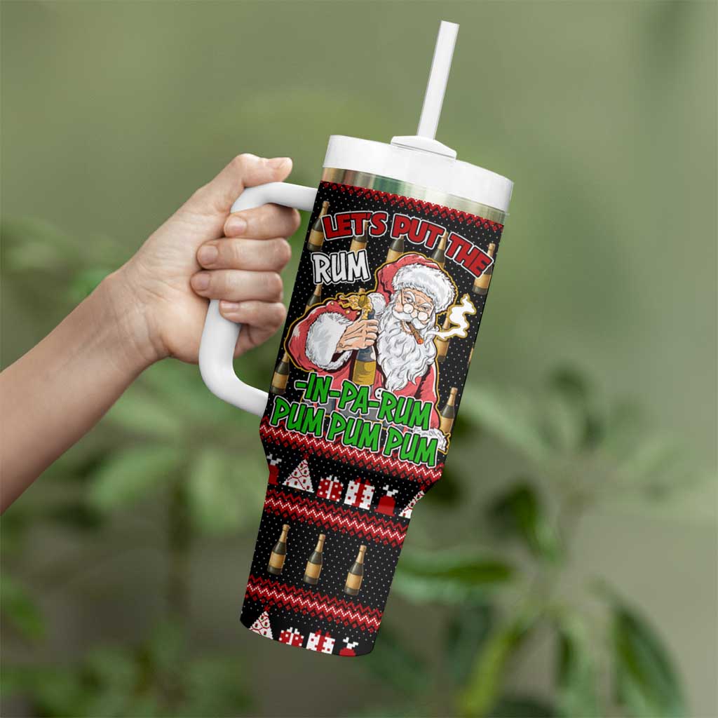 Santa Claus Christmas Tumbler With Handle Xmas Holiday Patterns - Wonder Print Shop