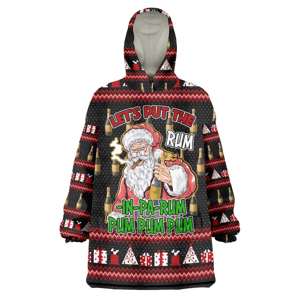 Santa Claus Christmas Wearable Blanket Hoodie Xmas Holiday Patterns - Wonder Print Shop