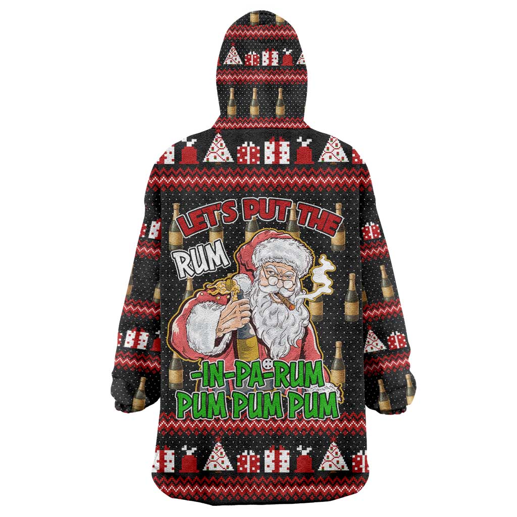 Santa Claus Christmas Wearable Blanket Hoodie Xmas Holiday Patterns - Wonder Print Shop