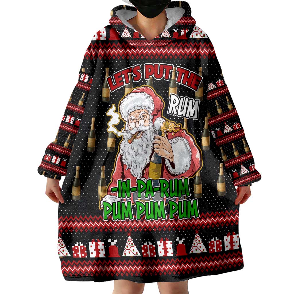 Santa Claus Christmas Wearable Blanket Hoodie Xmas Holiday Patterns - Wonder Print Shop
