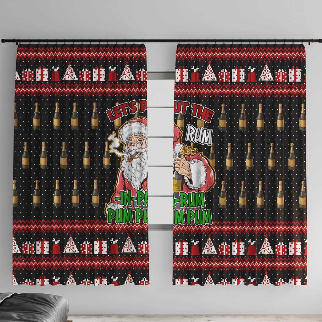 Santa Claus Christmas Window Curtain Xmas Holiday Patterns - Wonder Print Shop