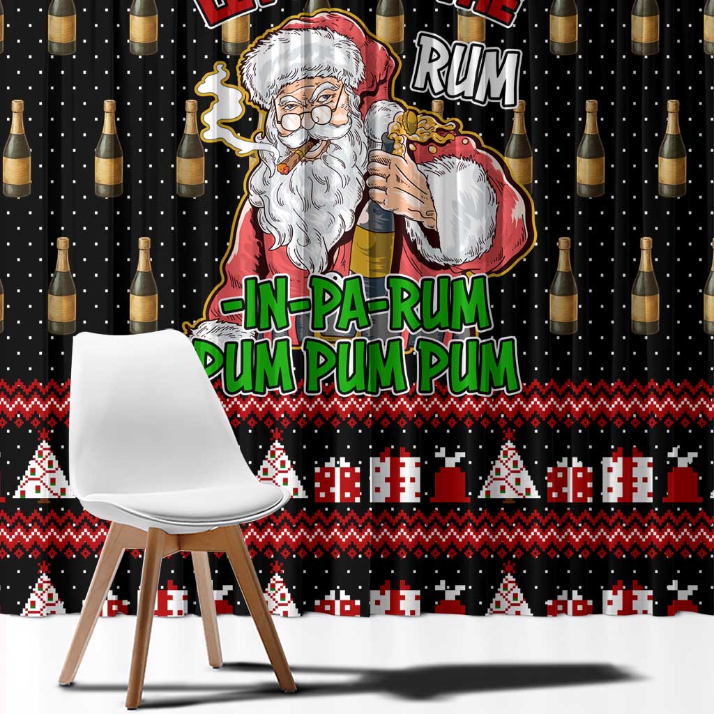 Santa Claus Christmas Window Curtain Xmas Holiday Patterns - Wonder Print Shop