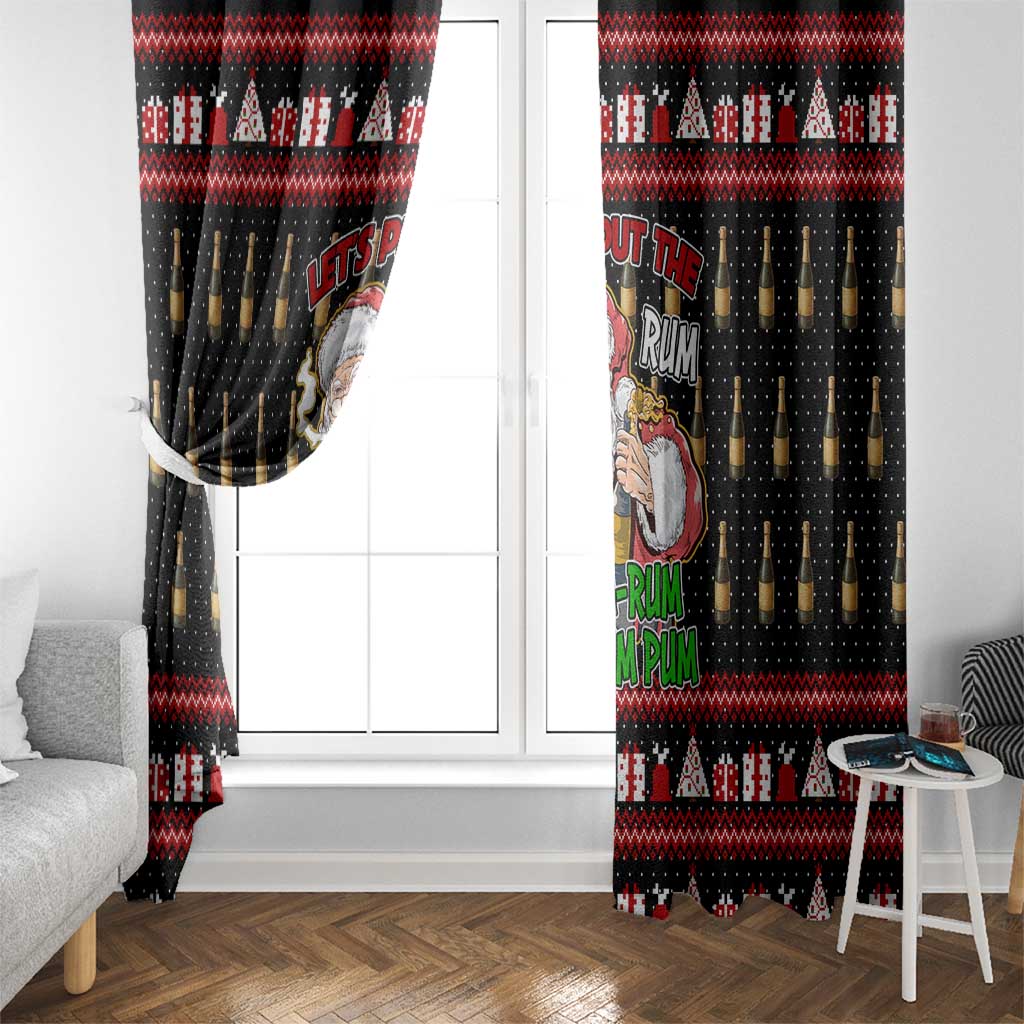 Santa Claus Christmas Window Curtain Xmas Holiday Patterns - Wonder Print Shop