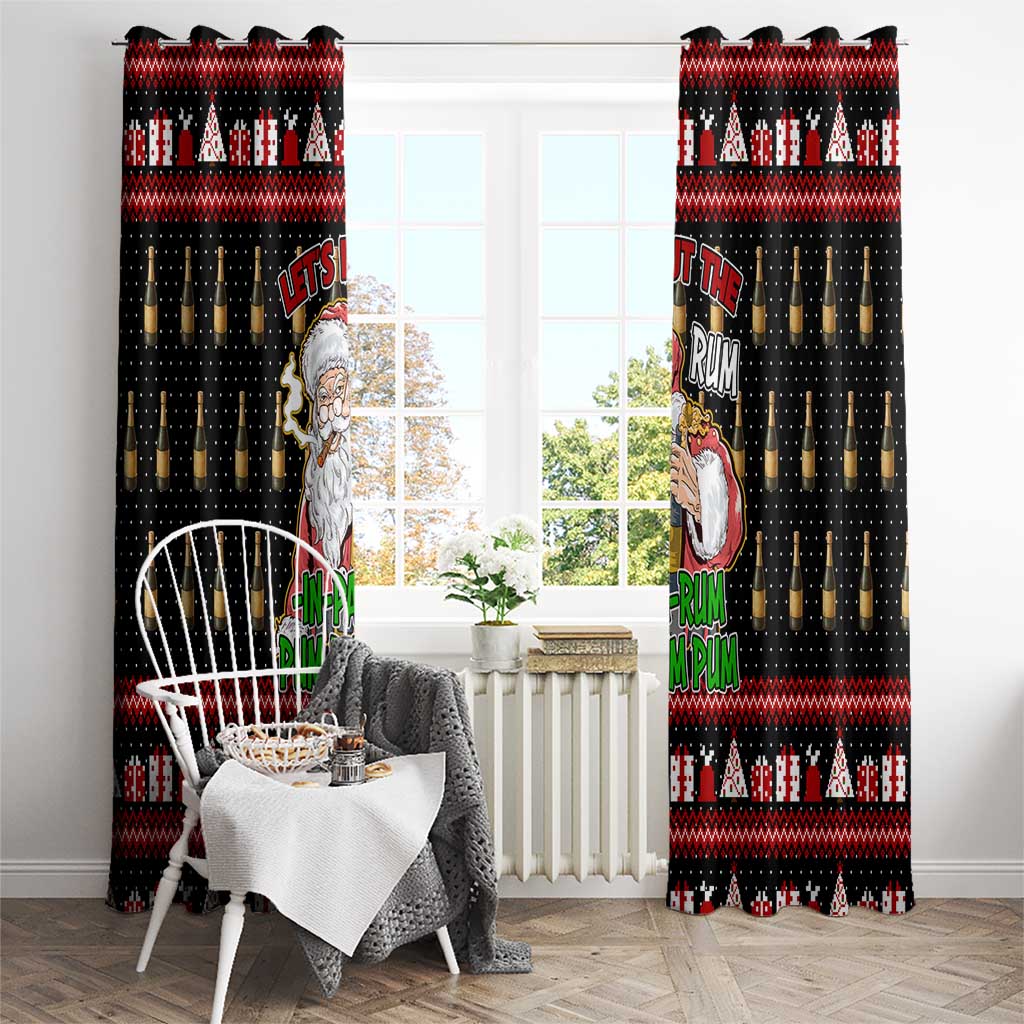 Santa Claus Christmas Window Curtain Xmas Holiday Patterns - Wonder Print Shop